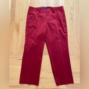 Banana Republic Red cropped Straight-Leg Chinos